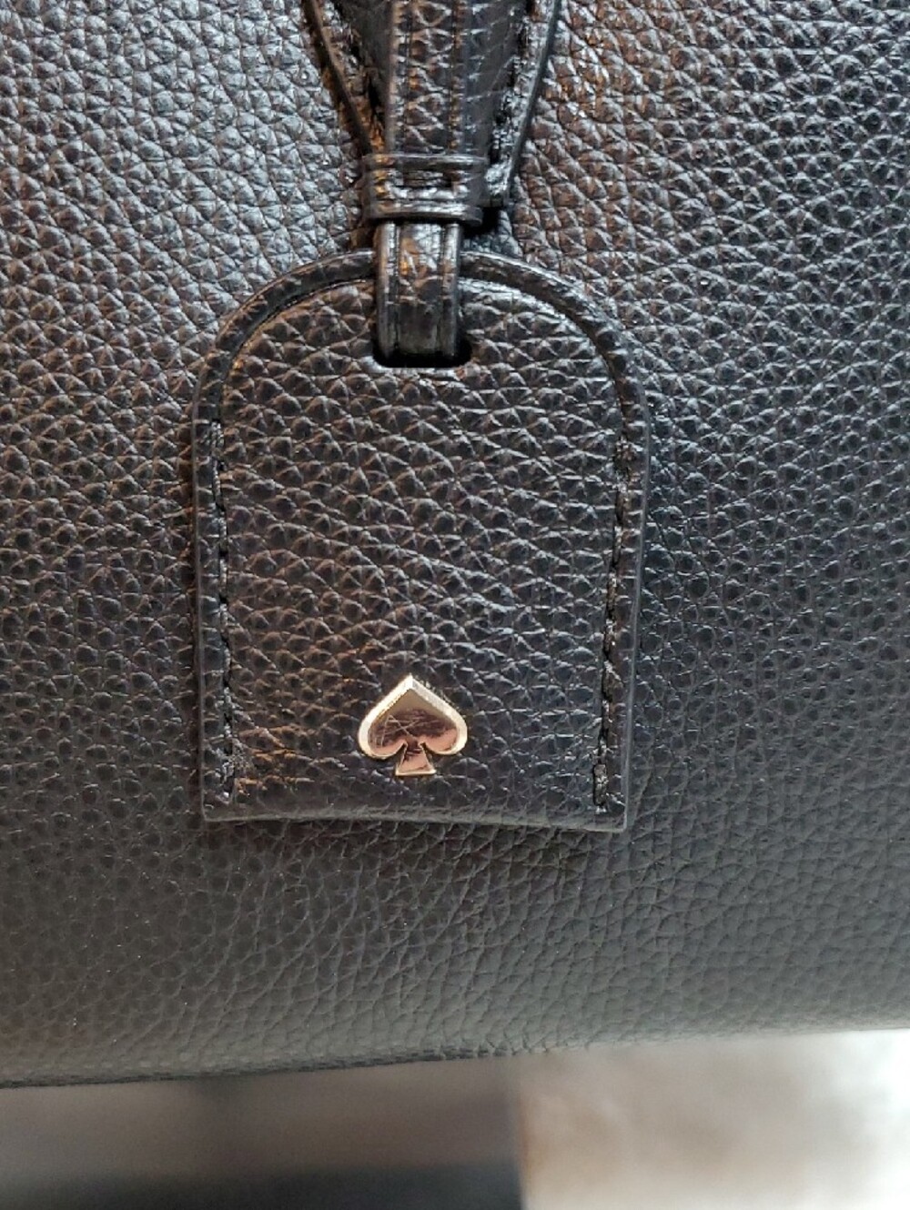 kate spade Black Pebbled Leather Eva Satchel with Gold Logo - Picture 3 of 11